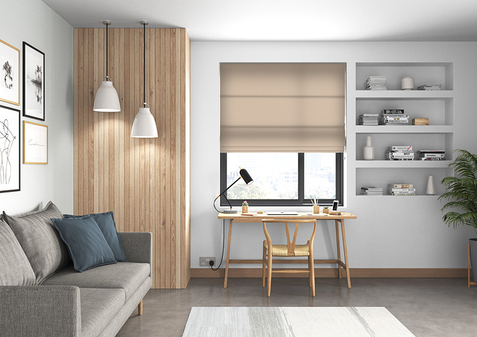 Faux Suede, Parchment - Roman Blind - Image 5